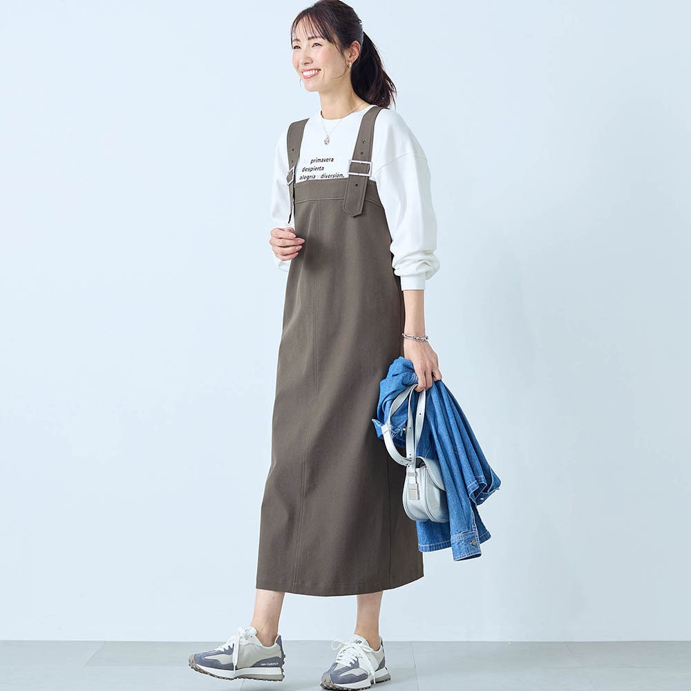 モデル身長173cm／M ※写真は撮影用のため着丈+6cmになります。