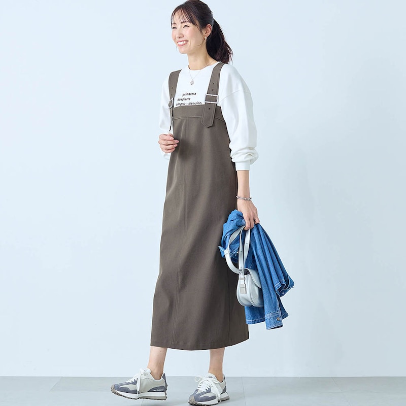 モデル身長173cm／M ※写真は撮影用のため着丈+6cmになります。