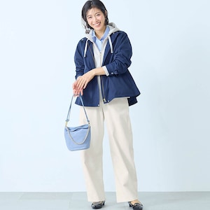 モデル身長168cm／M ※写真は撮影用のため股下+6cmになります。