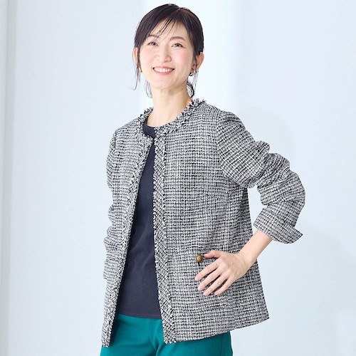 こなれツイードジャケット(腕はり)