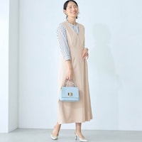 モデル身長168cm／M ※写真は撮影用のため身丈+6cmになります。