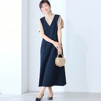 モデル身長167cm／M ※写真は撮影用のため身丈+6cmになります。
