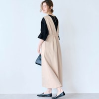 モデル身長166cm／M ※写真は撮影用のため股下+6cmになります。