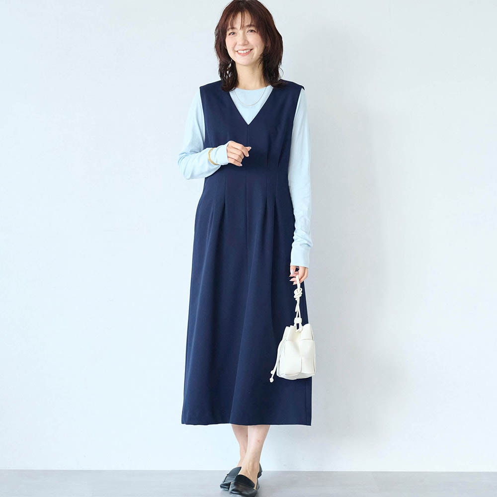モデル身長172cm／M ※写真は撮影用のため身丈+6cmになります。