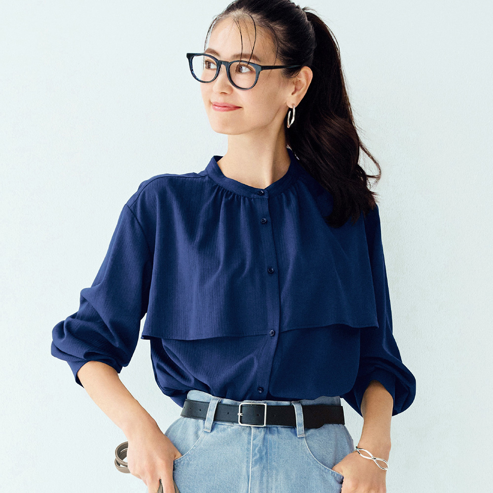 【スタイルノート/StyleNote】ストライプ柄ブラウス 【TV newsおかえり で着用されました】