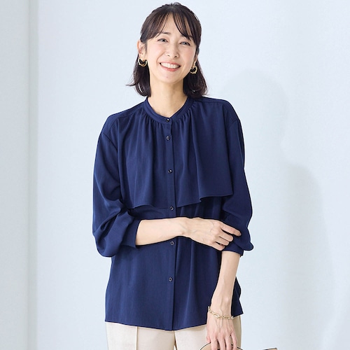 ストライプ柄ブラウス