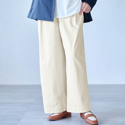 ワイドクロップドパンツ