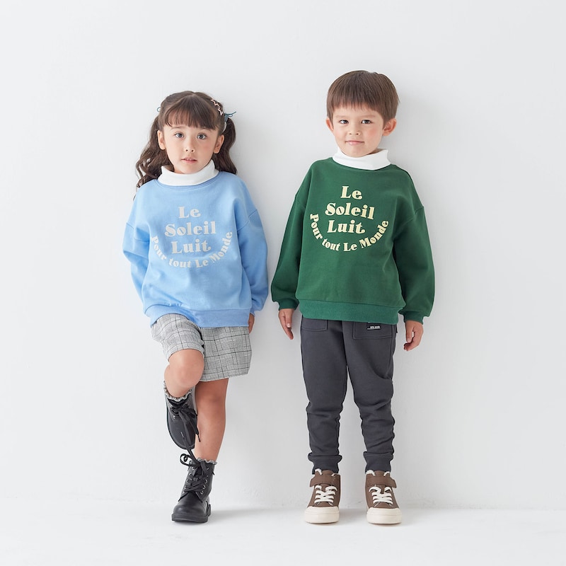 左)サックス／105.5cm・110サイズ、右)グリーン／110cm・110サイズ