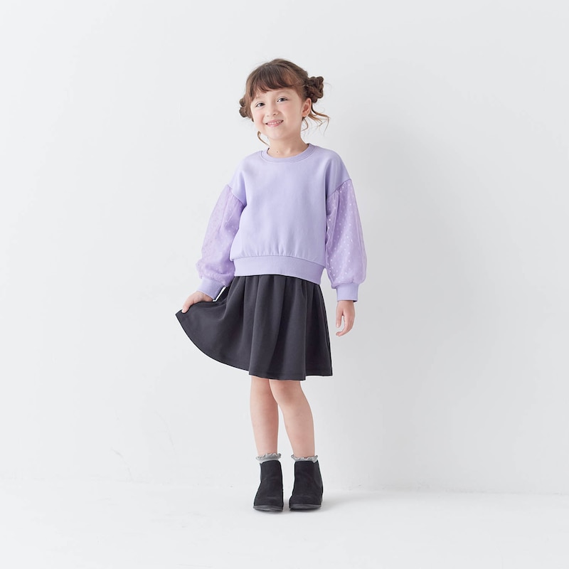 ラベンダー／モデル身長113cm・110サイズ着用