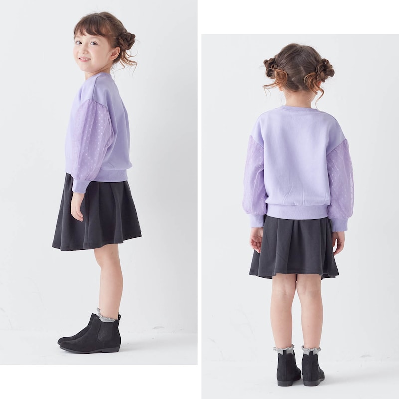 ラベンダー／モデル身長113cm・110サイズ着用