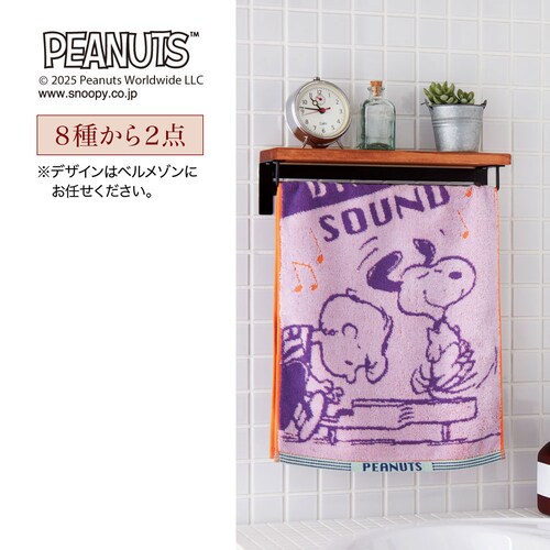 【クリアランス】【1回のみお届け】 「スヌーピー」ボリュームたっぷりふんわりタオル 2枚セット