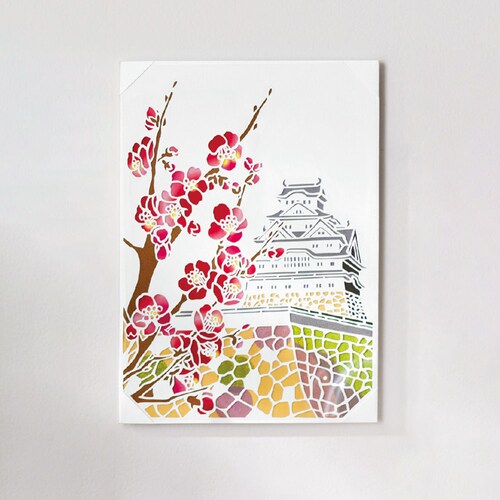 【クリアランス】【1回のみお届け】[初春の香り] 旅する気分で楽しむ白い切り絵手作りキット