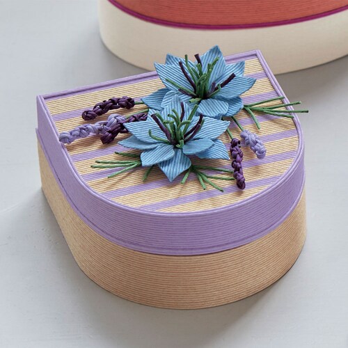 【クリアランス】【1回のみお届け】[ニゲラとラベンダー] クラフトテープで作るお花の小箱手作りキット