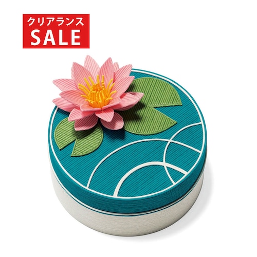 【クリアランス】【1回のみお届け】[睡蓮] クラフトテープで作るお花の小箱手作りキット