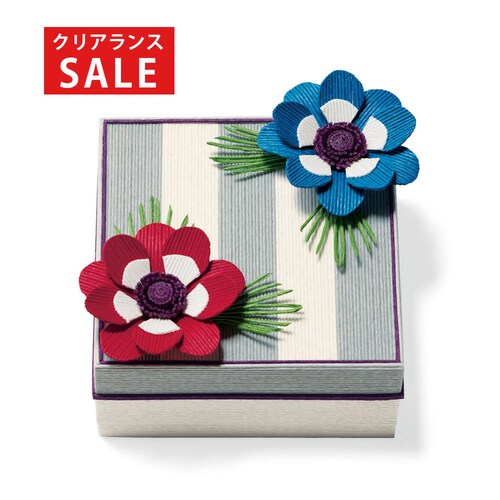 【クリアランス】【1回のみお届け】[アネモネ] クラフトテープで作るお花の小箱手作りキット