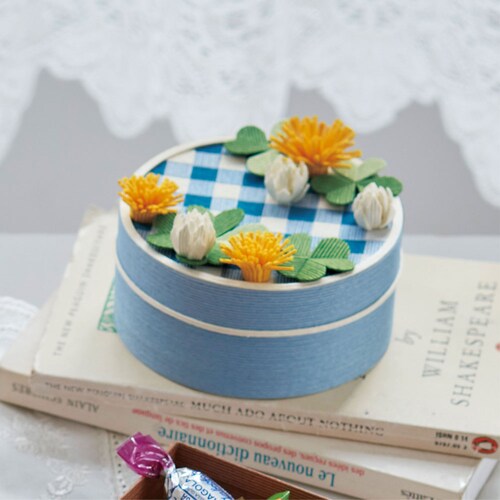 【クリアランス】【1回のみお届け】[シロツメクサとタンポポ] クラフトテープで作るお花の小箱手作りキット