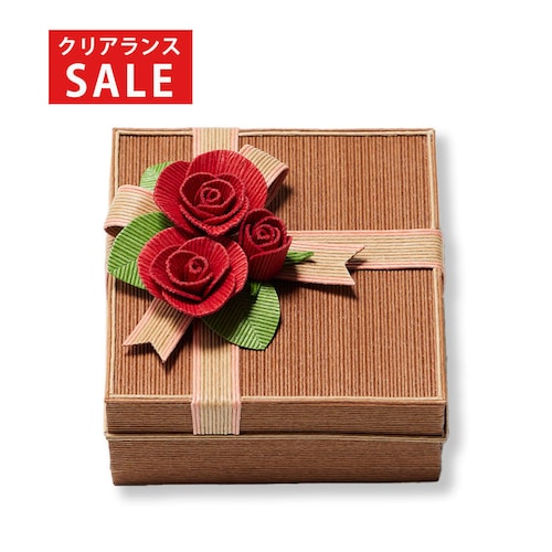 【クリアランス】【1回のみお届け】[バラ] クラフトテープで作るお花の小箱手作りキット