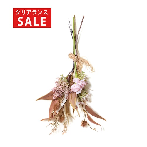 【クリアランス】【1回のみお届け】[ピンクの花のスワッグ] アーティフィシャルフラワーで作るリース＆スワッグ手作りキット