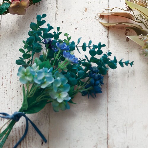 【クリアランス】【1回のみお届け】[青い花のスワッグ] アーティフィシャルフラワーで作るリース＆スワッグ手作りキット