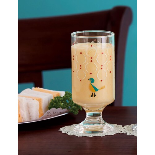 【クリアランス】【1回のみお届け】[小鳥] 「竹久夢二」大正モダンあふれるレトロ調グラス