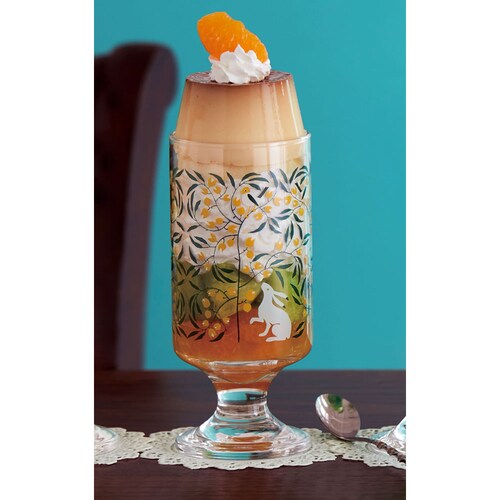 【クリアランス】【1回のみお届け】[うさぎと小鳥] 「竹久夢二」大正モダンあふれるレトロ調グラス