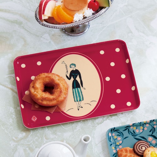 【クリアランス】【1回のみお届け】[青い小径] 「竹久夢二」大正モダンあふれるレトロ調トレイ