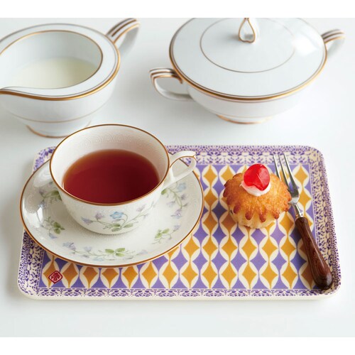 【クリアランス】【1回のみお届け】[ダイヤ柄] 「竹久夢二」大正モダンあふれるレトロ調トレイ