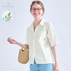 【ミニラボ/mini labo】裾ドロスト吸水速乾UVカットシャツ/スーザン 「ミニラボ」