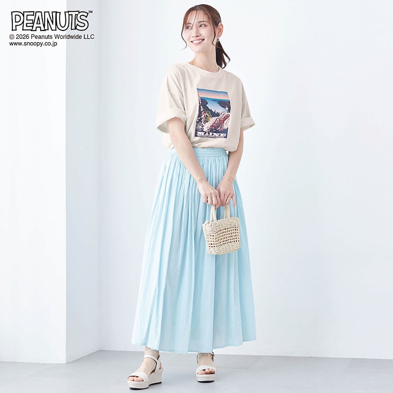 モデル身長168cm／M　ホワイト着用