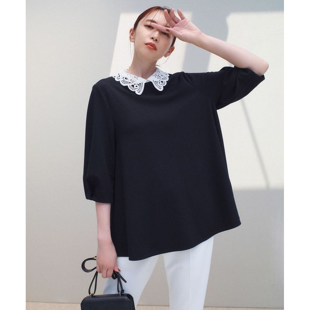 【オンワード樫山】【UNFILO/アンフィーロ】BEAUTY MOVE レース襟ブラウス