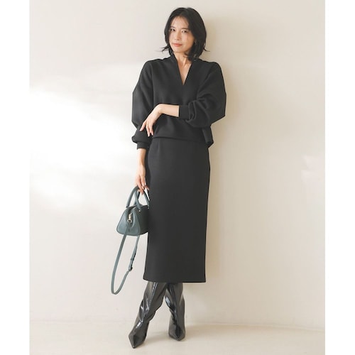 【UNFILO／アンフィーロ】BEAUTY FORM JERSEY Iラインスカート