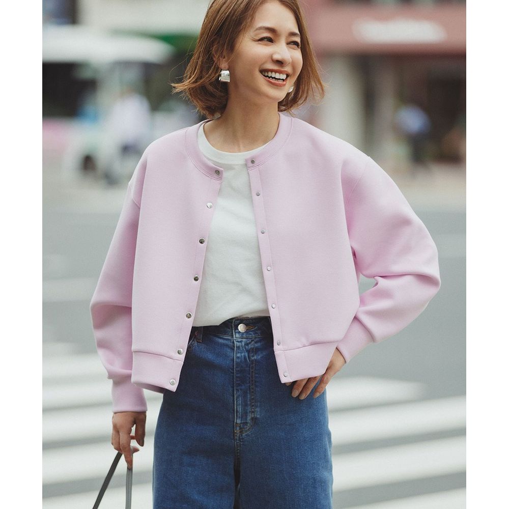 【オンワード樫山】【UNFILO/アンフィーロ】BEAUTY FORM JERSEY スナップカーディガン 【オンワード樫山】【UNFILO/アンフィーロ】BEAUTY FORM JERSEY スナップカーディガン