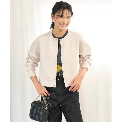 【UNFILO／アンフィーロ】BEAUTY FORM JERSEY スナップカーディガン