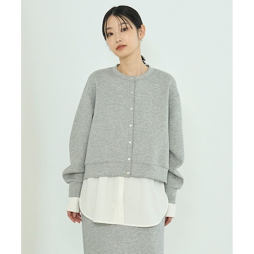 【UNFILO／アンフィーロ】BEAUTY FORM JERSEY スナップカーディガン