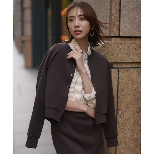 【UNFILO／アンフィーロ】BEAUTY FORM JERSEY スナップカーディガン