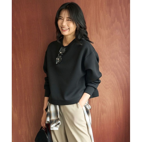 【UNFILO／アンフィーロ】BEAUTY FORM JERSEY ハーフZIPプルオーバー