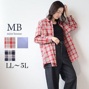 【エムビー/MB】エアリーシャツチュニック 【大きいサイズ】