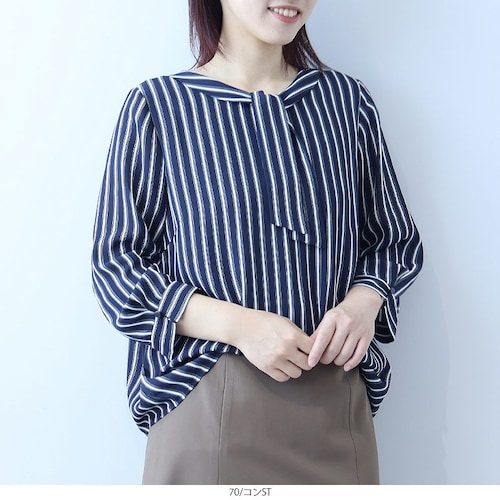 ジョーゼットボウタイブラウス 【大きいサイズ】