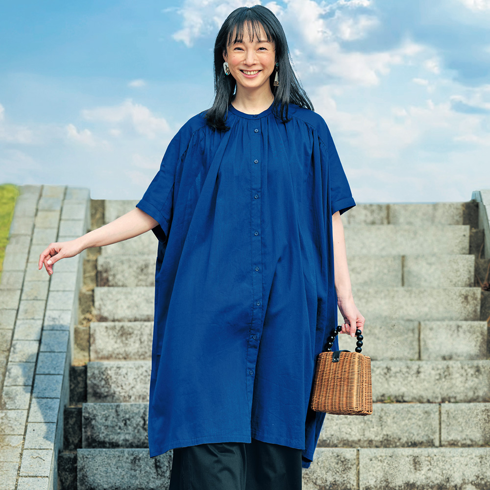 【ベルメゾン】コットンボイルワイドワンピース