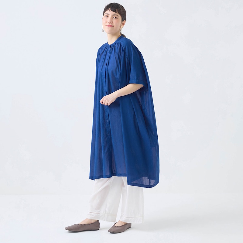 モデル身長166cm／M～L ※写真は撮影用のため総丈+5㎝になります。