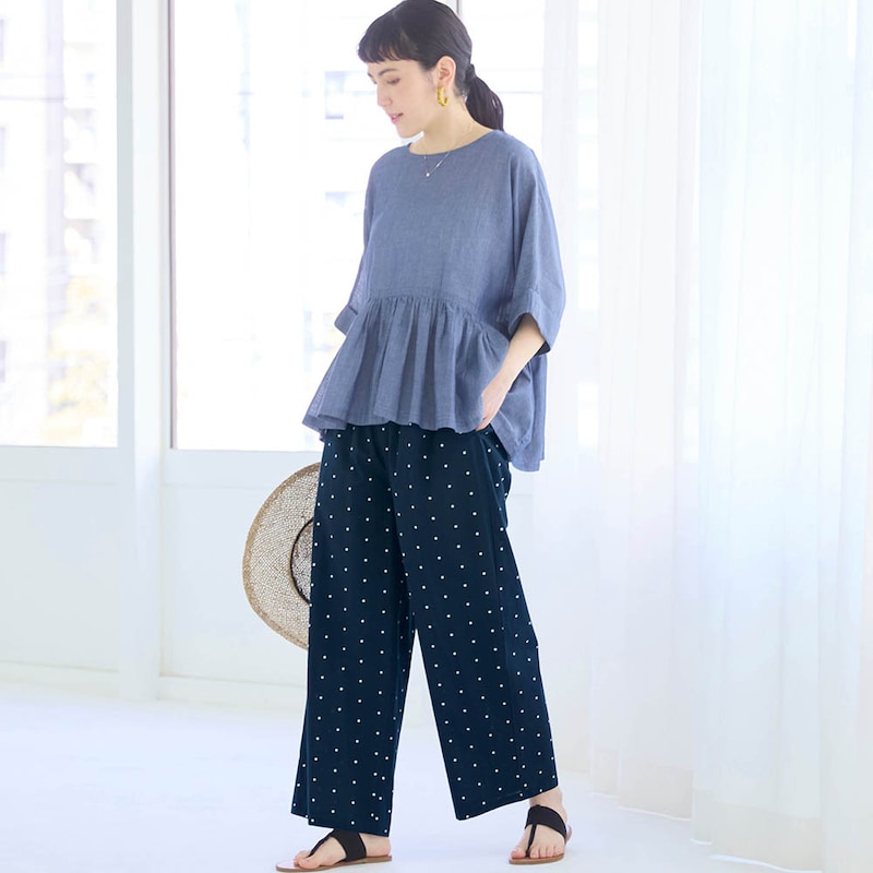 モデル身長166cm／M～L ※写真は撮影用のため股下+6㎝になります。