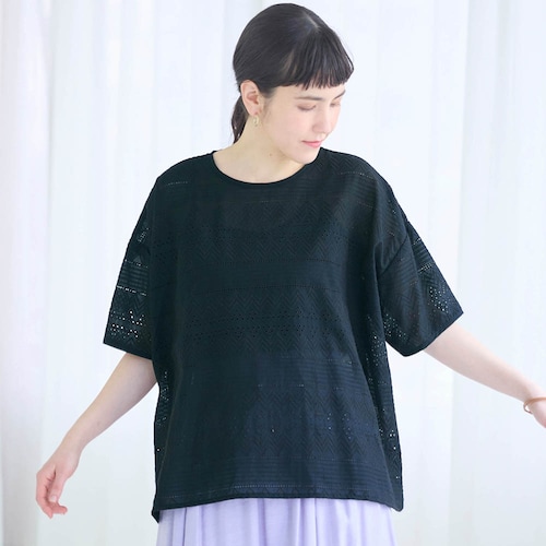 総レース刺繍ブラウス