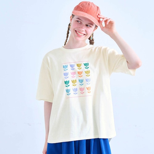 汗じみしにくい5分袖Tシャツ 「ミニラボ」