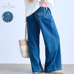 【ミニラボ/mini labo】軽くて涼しいメッシュデニムパンツ/甘い人生 「ミニラボ」