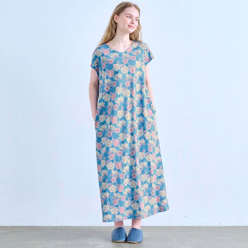 海のお花たち　モデル身長167cm/M ※写真は撮影用のため、身丈＋6cmになります