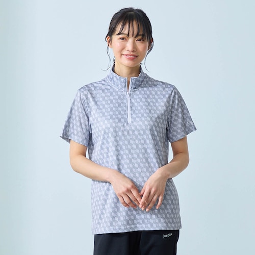 ドライハイネックファスナー付きＴシャツ