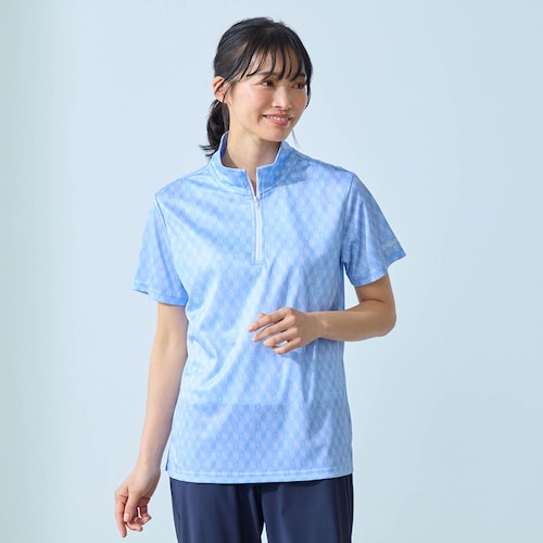 ドライハイネックファスナー付きＴシャツ