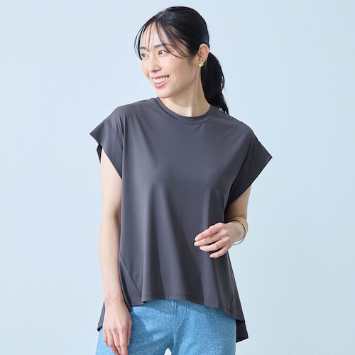 接触冷感スポーティーチュニック 【丈が長めで体型カバーも叶う】