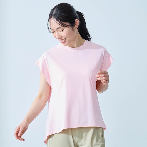 接触冷感スポーティーチュニック 【丈が長めで体型カバーも叶う】