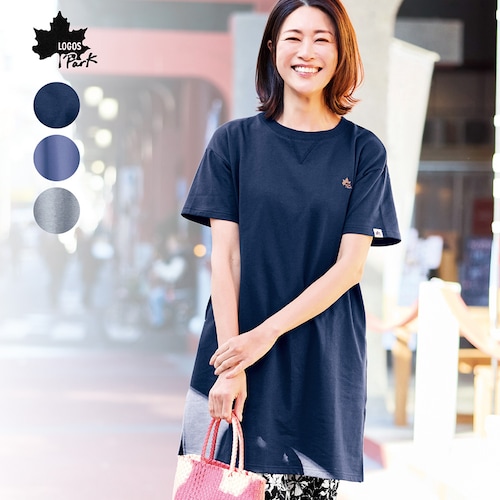 ミニ裏毛半袖チュニック